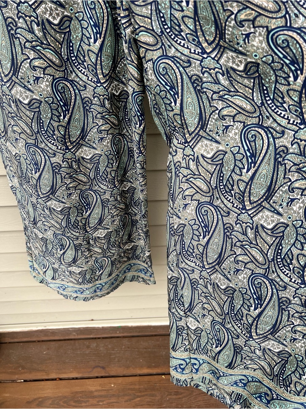 Earthbound Trading Wide Leg Paisley Print cinched Waist Pants - size Med. - Picture 3 of 11